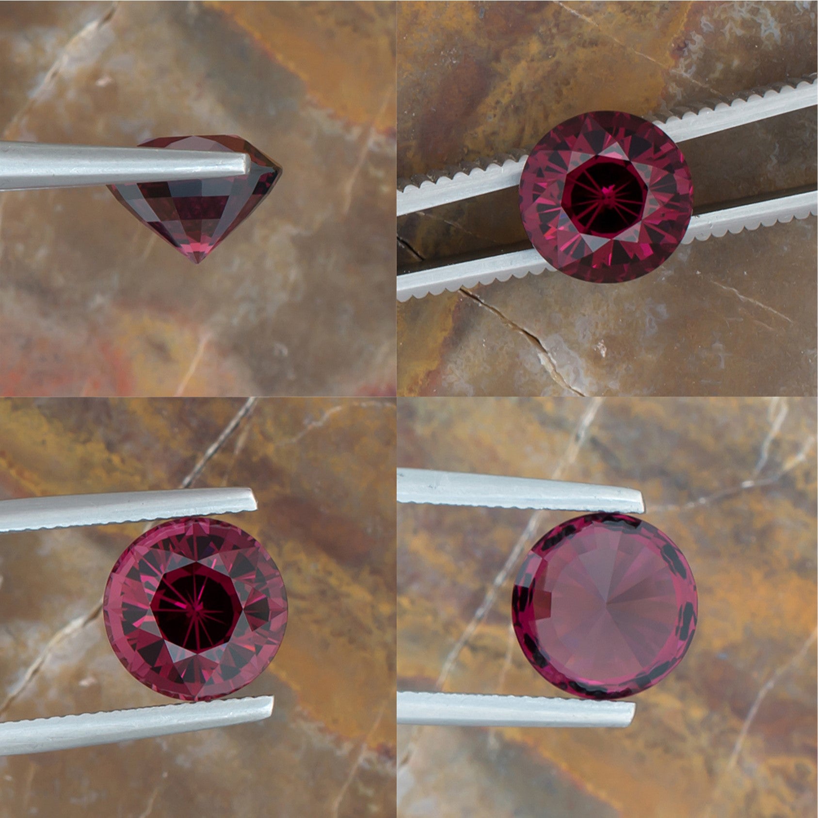 5.28ct Rhodolite Garnet Colored Gemstone Collage II