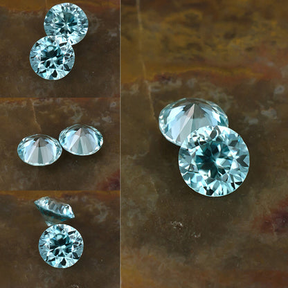 5.30mm Blue Zircon Colored Gemstone Collage
