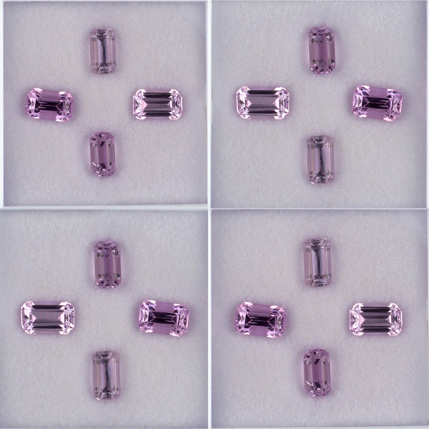 6.24twt Kunzite Colored Gemstone Parcel Collage 
