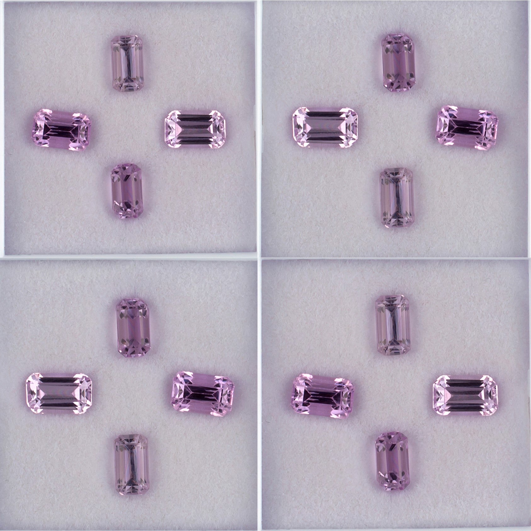 6.24twt Kunzite Colored Gemstone Parcel Collage 
