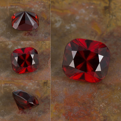 6.45ct Hessonite Garnet Colored Gemstone Collage
