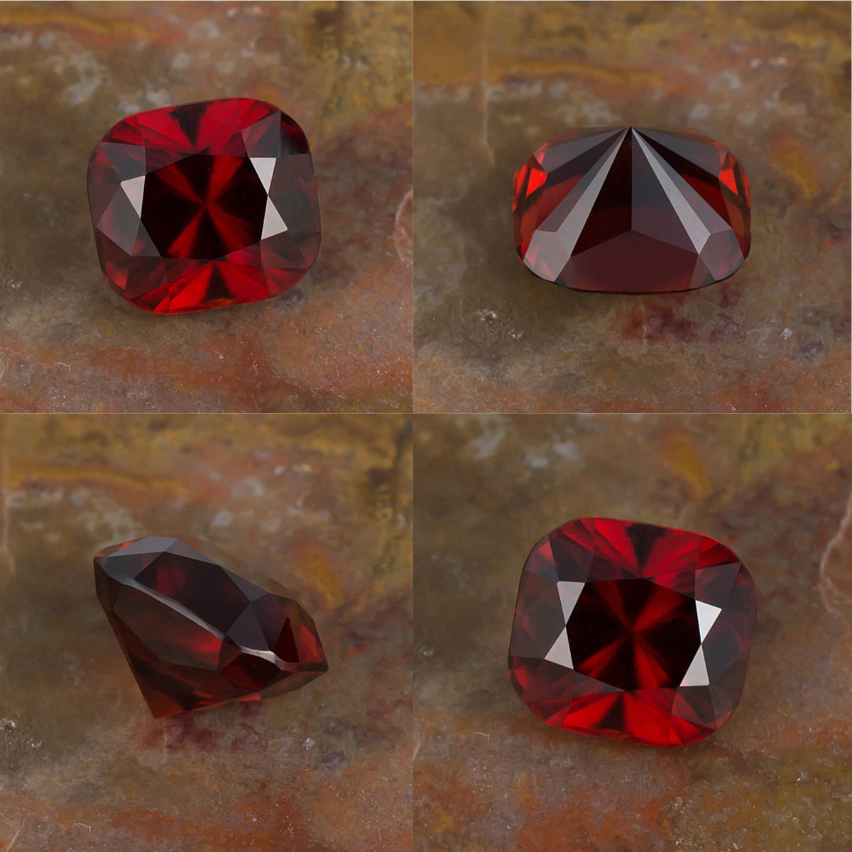 6.45ct Hessonite Garnet Colored Gemstone Collage
