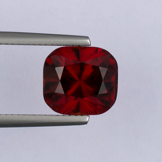 6.45ct Hessonite Garnet Colored Gemstone Top View White Background
