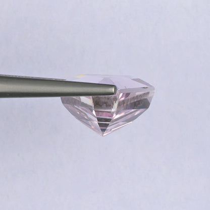 6.57ct Kunzite Colored Gemstone Side View White Background 
