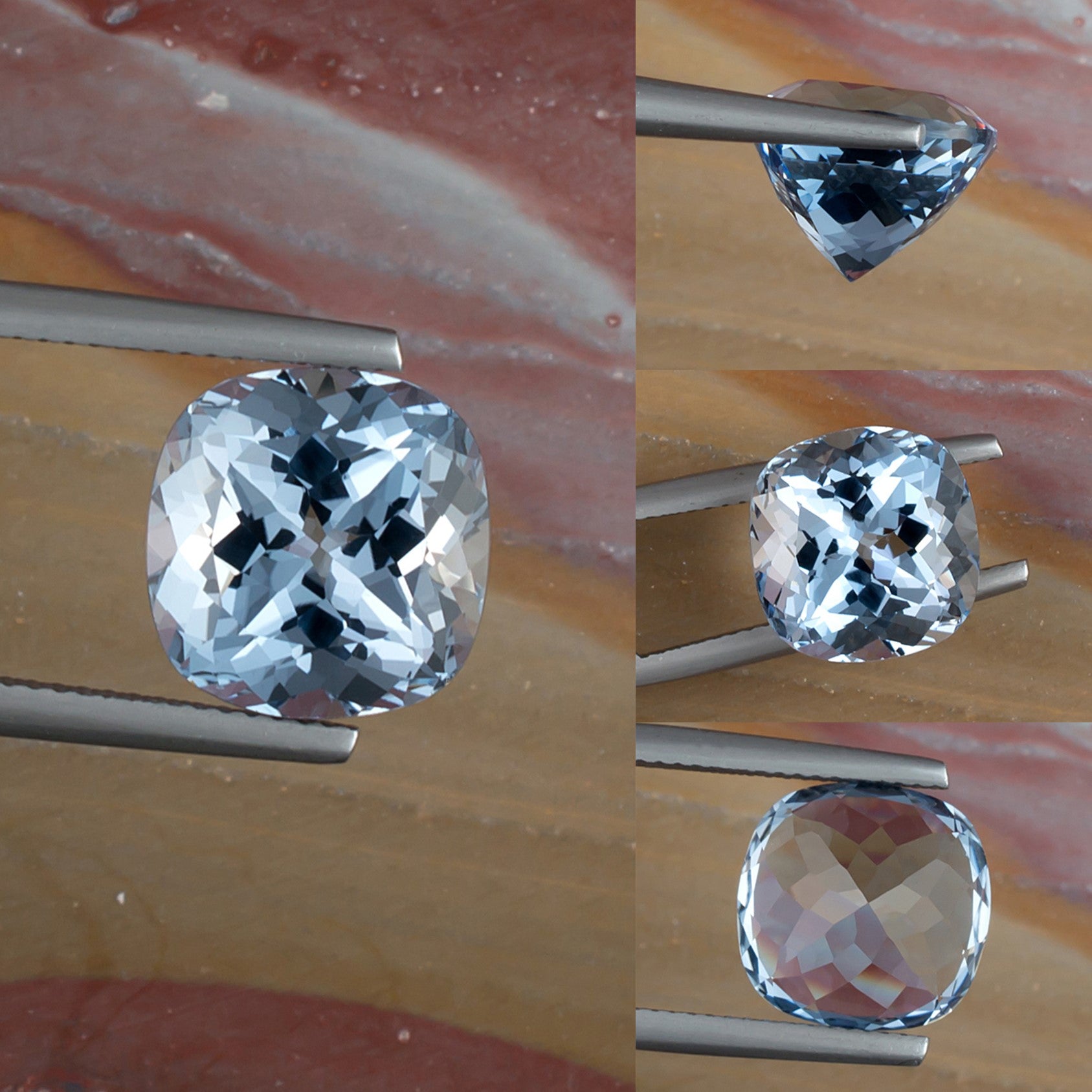 6.89ct Aquamarine Colored Gemstone Collage I
