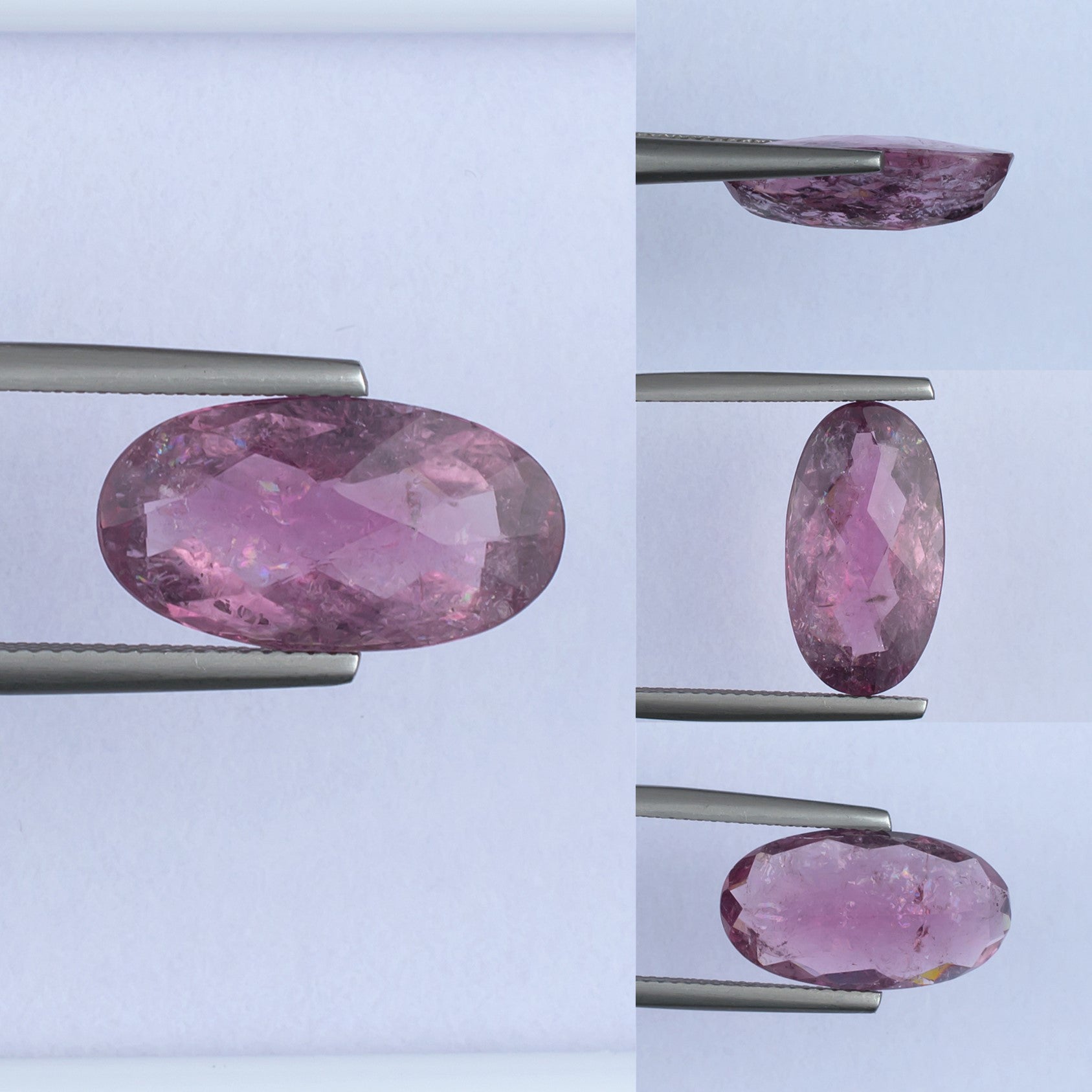 6.92ct Pink Tourmaline Colored Gemstone Collage 
