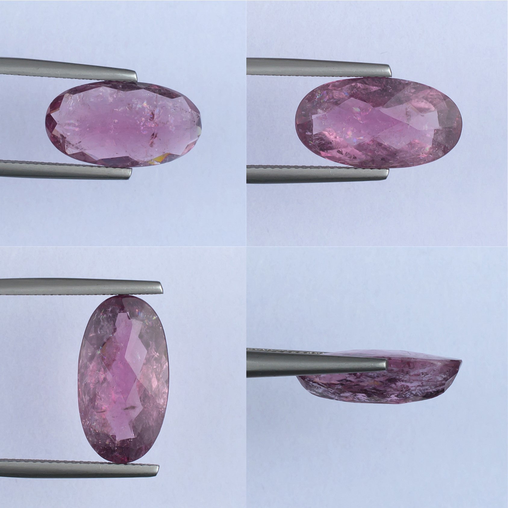 6.92ct Pink Tourmaline Colored Gemstone Collage 
