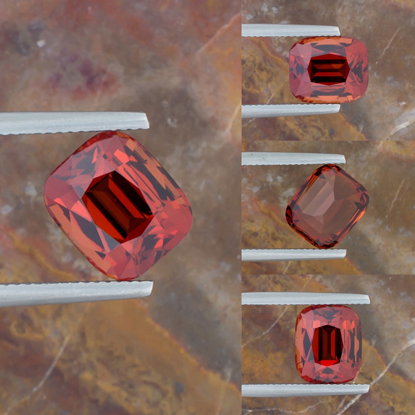 7.15ct Spessartite Garnet Colored Gemstone Collage II 