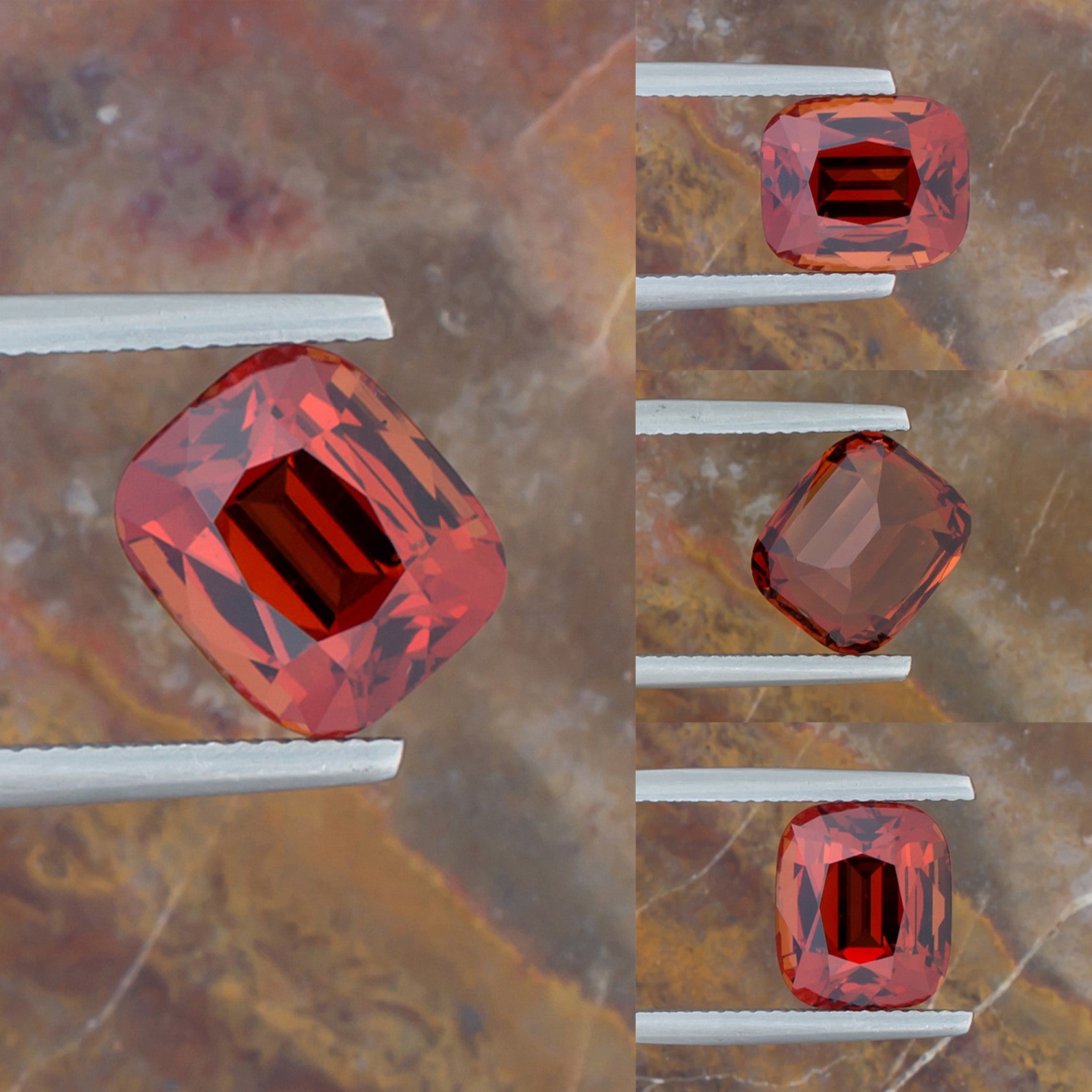 7.15ct Spessartite Garnet Colored Gemstone Collage II 