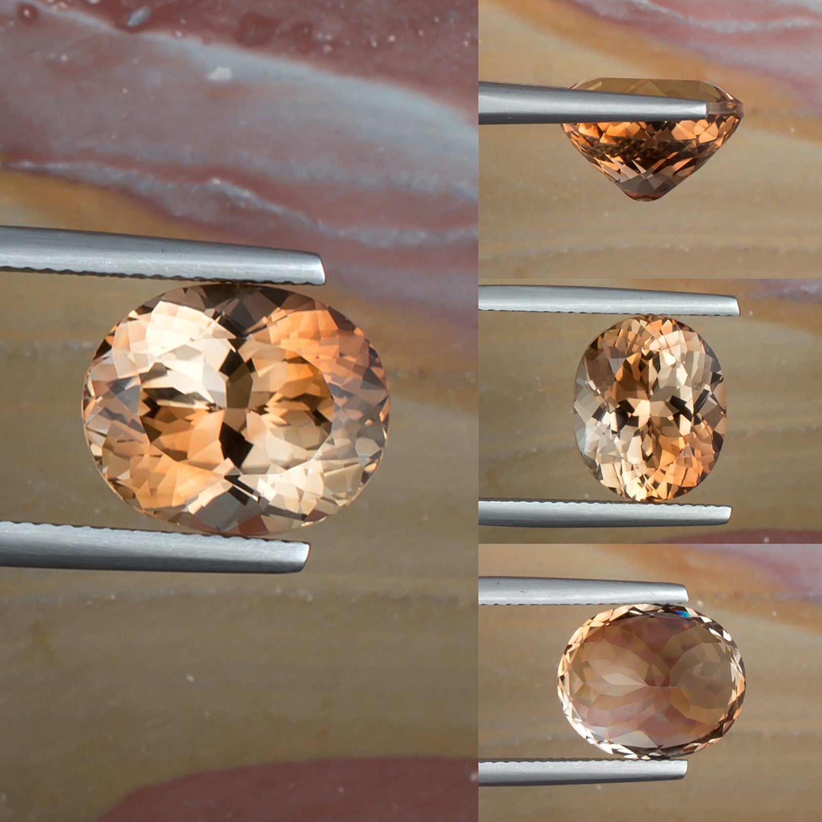 8.67ct Precious Topaz Colored Gemstone Collage 
