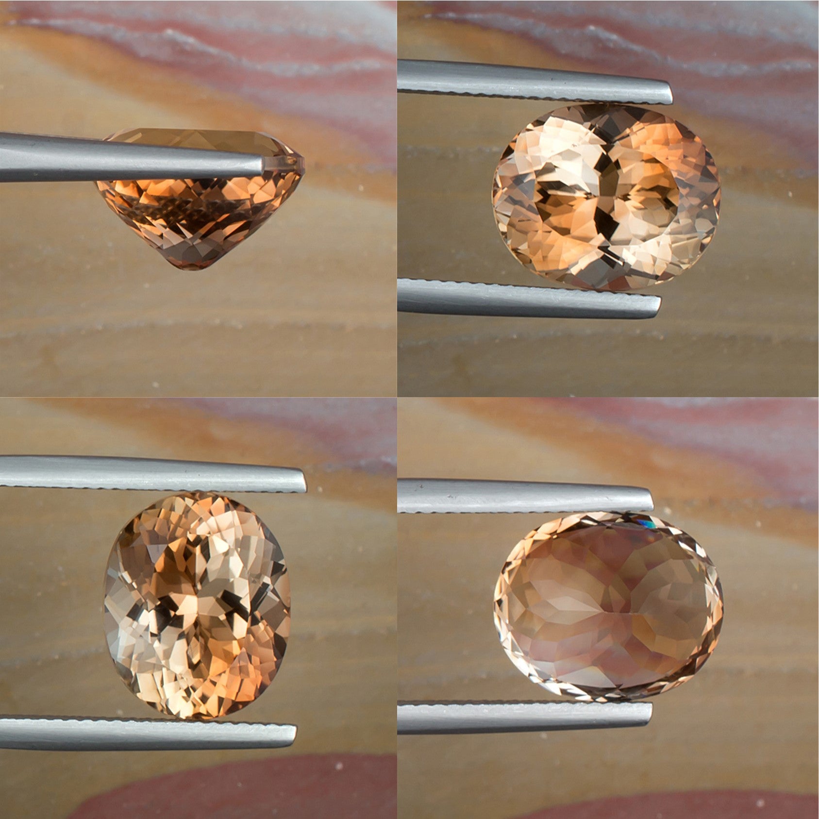8.67ct Precious Topaz Colored Gemstone Collage 
