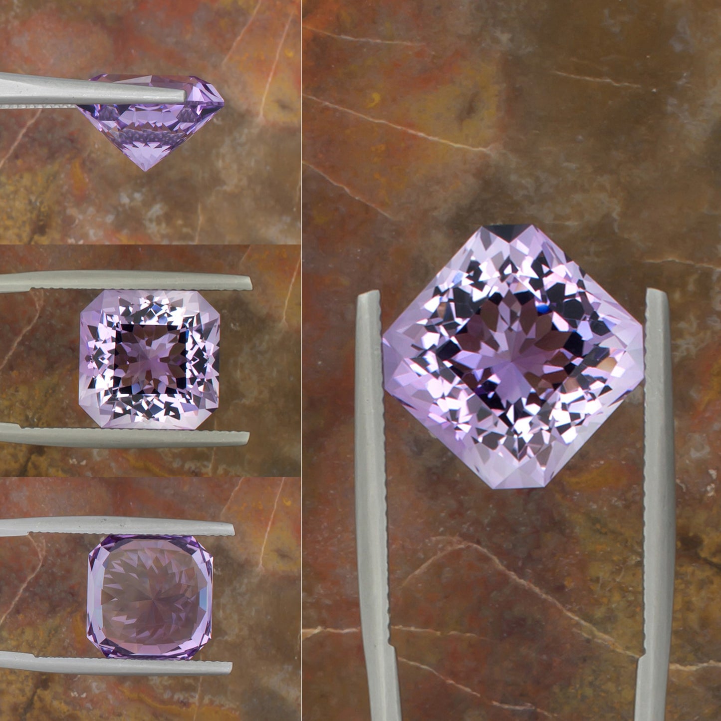 9.73ct Amethyst Colored Gemstone Collage II 
