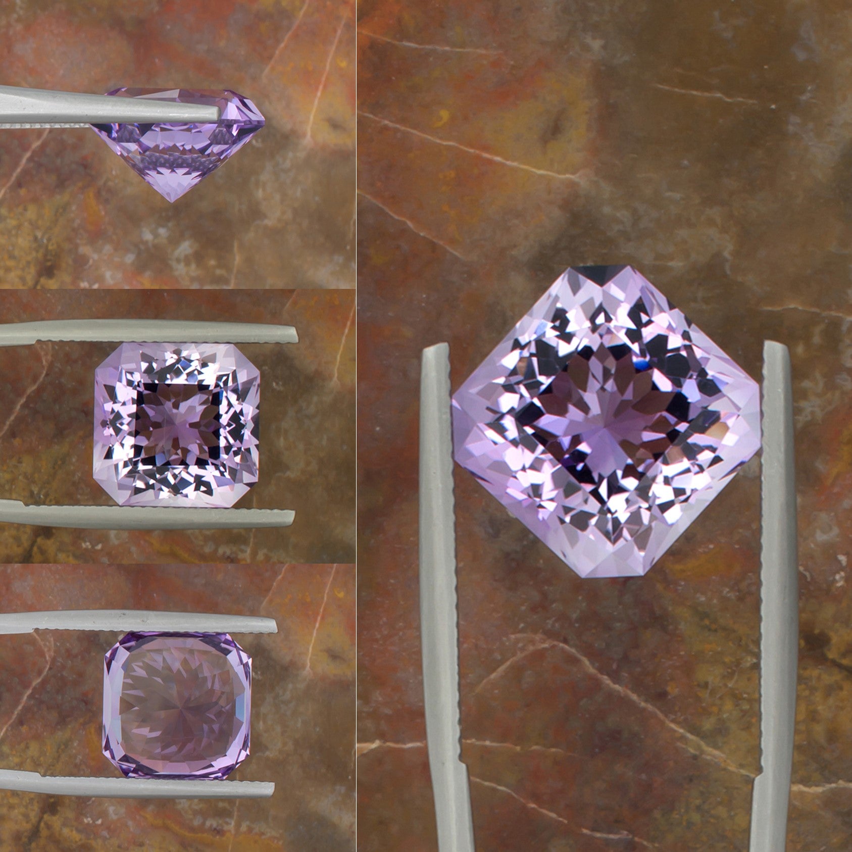 9.73ct Amethyst Colored Gemstone Collage II 
