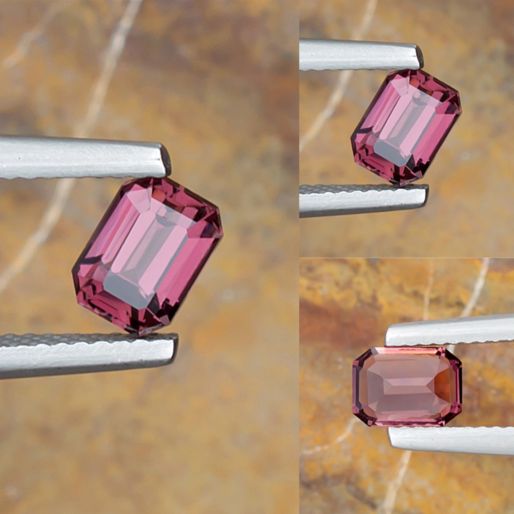 Magenta Spinel Colored Gemstone Collage