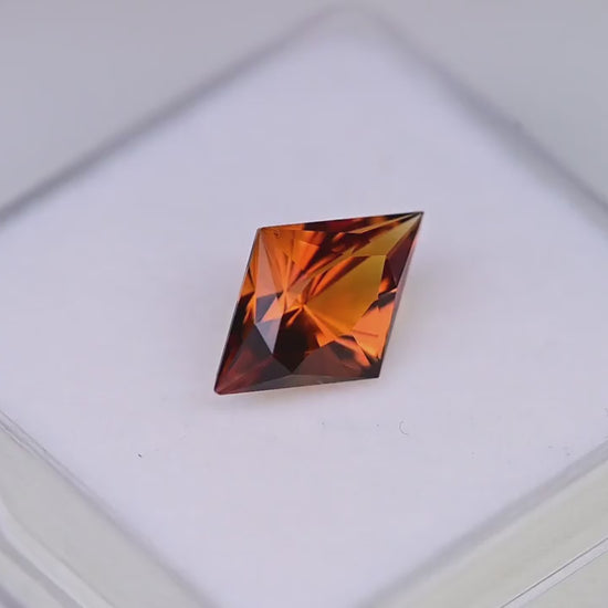 3.52ct Citrine Colored Gemstone White Background Movie
