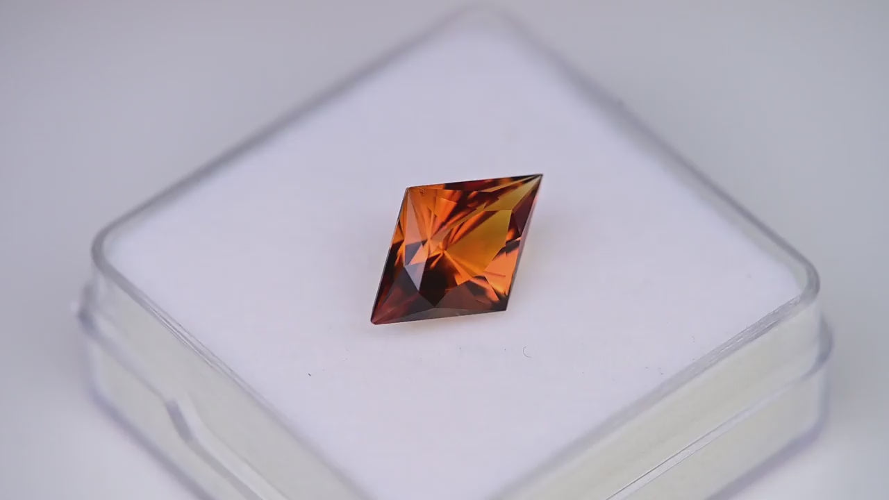 3.52ct Citrine Colored Gemstone White Background Movie
