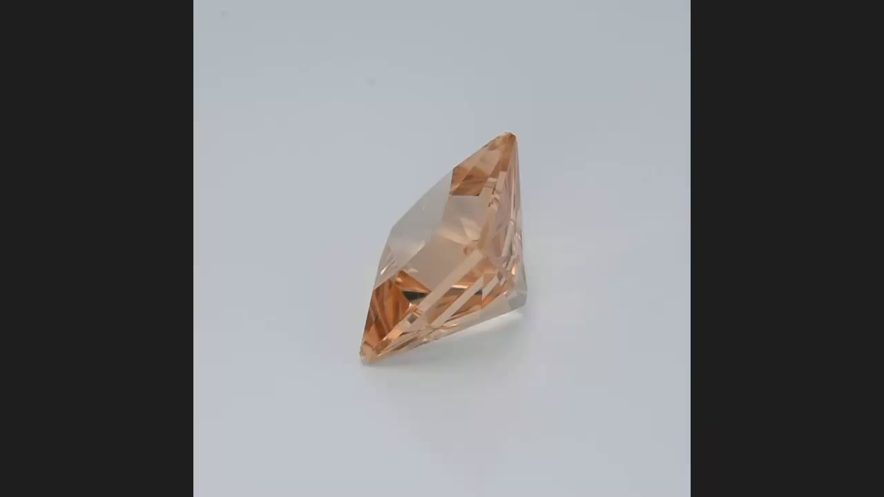 7.37ct Morganite Colored Gemstone Movie White Background
