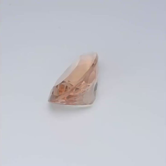 7.12ct Morganite Colored Gemstone White Background Video
