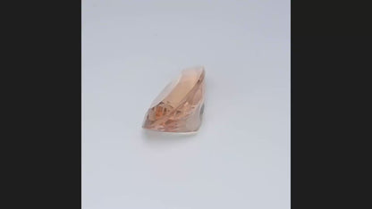 7.12ct Morganite Colored Gemstone White Background Video
