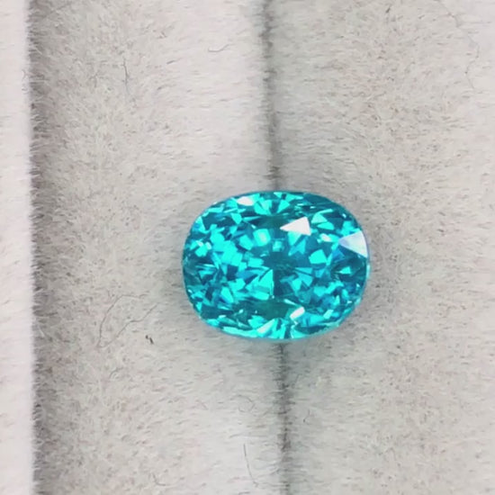 1.67ct Blue Zircon Colored Gemstone Video 
